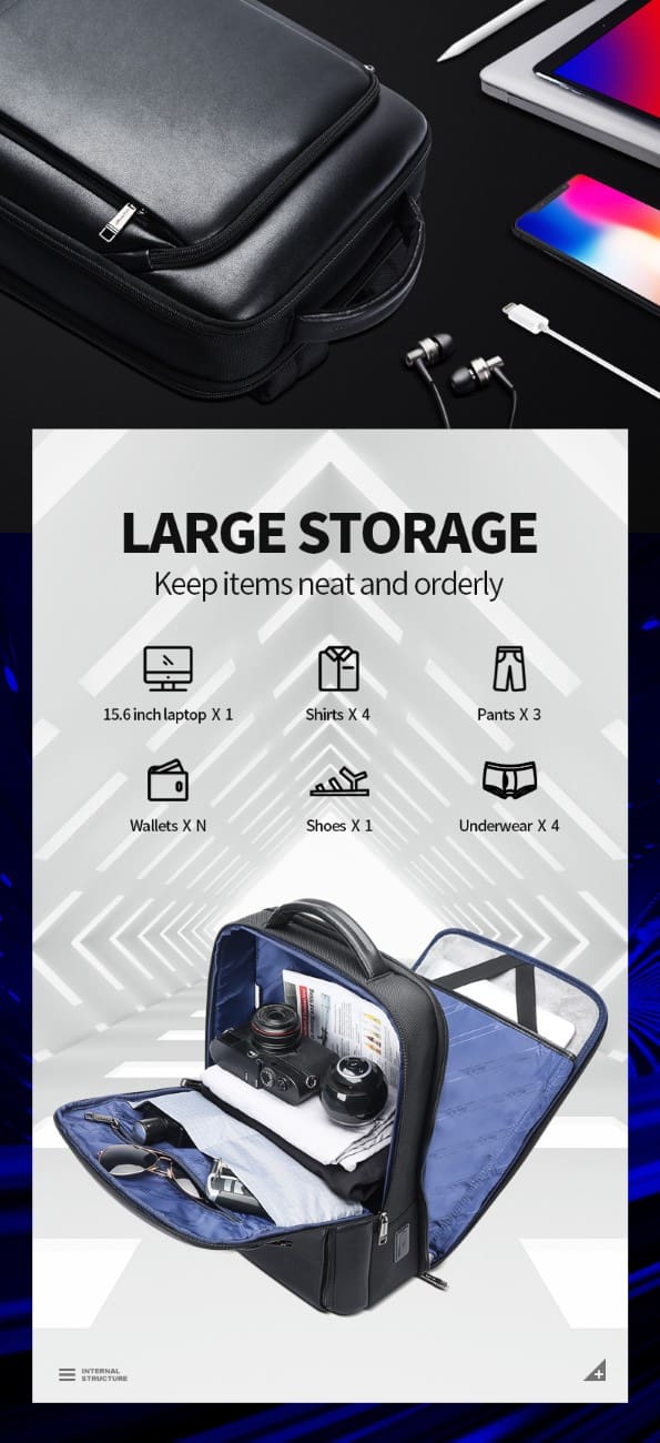Σακίδιο πλάτης Αντικλεπτικό 24L Laptop 15,6” Bopai 61-53111 μαύρο