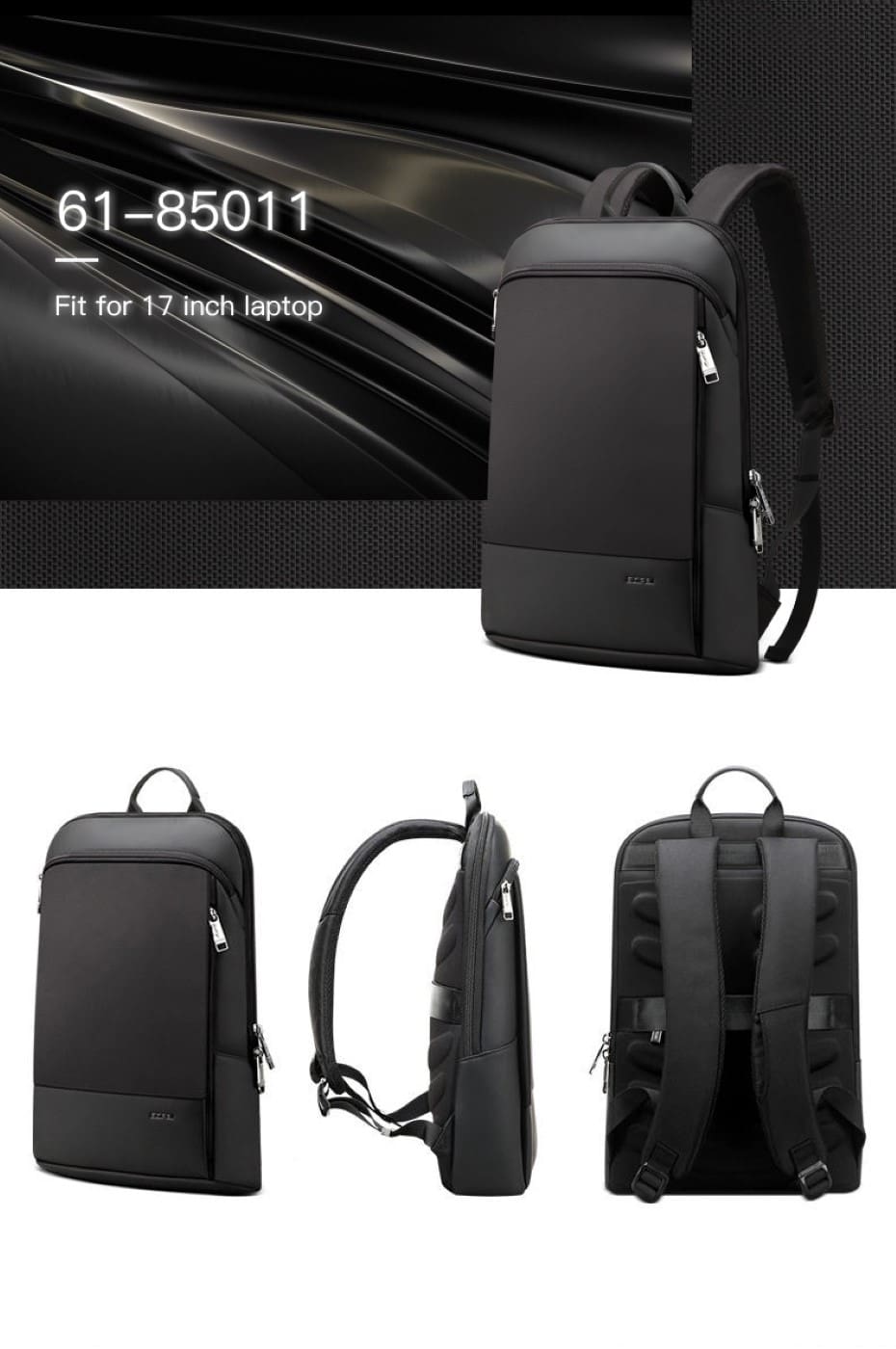 Σακίδιο πλάτης Αντικλεπτικό 16L Laptop 17” Bopai 61-85011 μαύρο