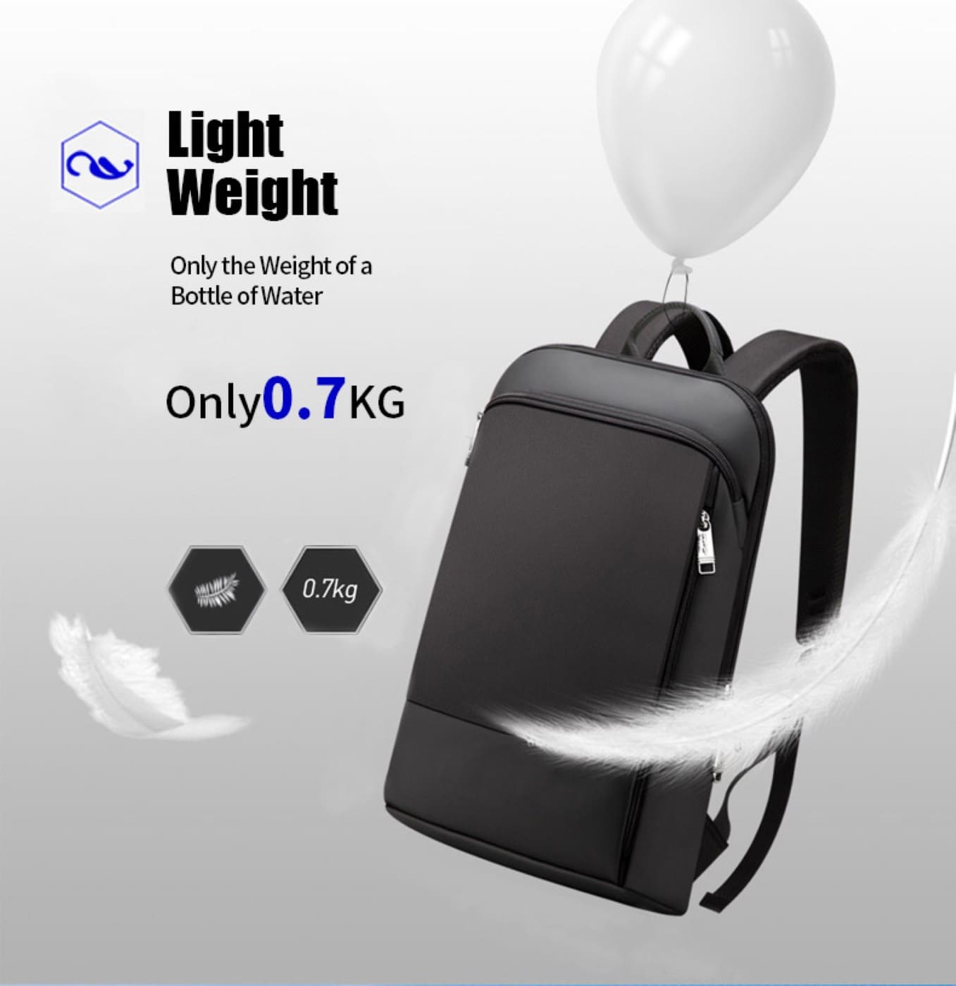 Σακίδιο πλάτης Αντικλεπτικό 16L Laptop 17” Bopai 61-85011 μαύρο