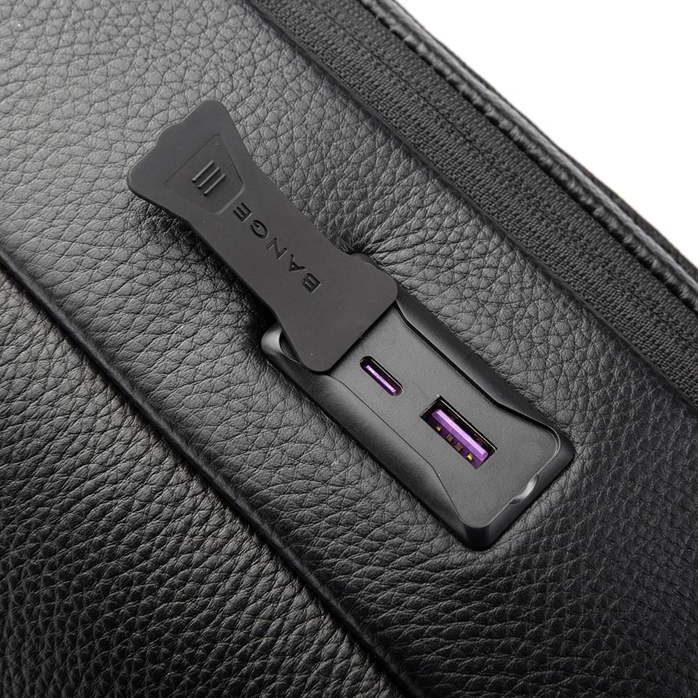 Δερμάτινο Σακίδιο πλάτης 21L Laptop 15,6” Bange 6621 μαύρο