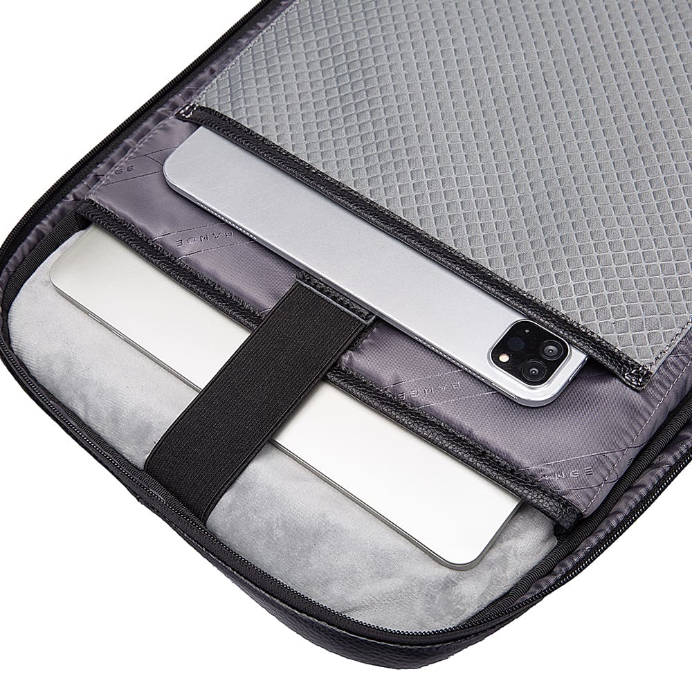 Δερμάτινο Σακίδιο πλάτης 24L Laptop 15,6” Bange 6623 μαύρο