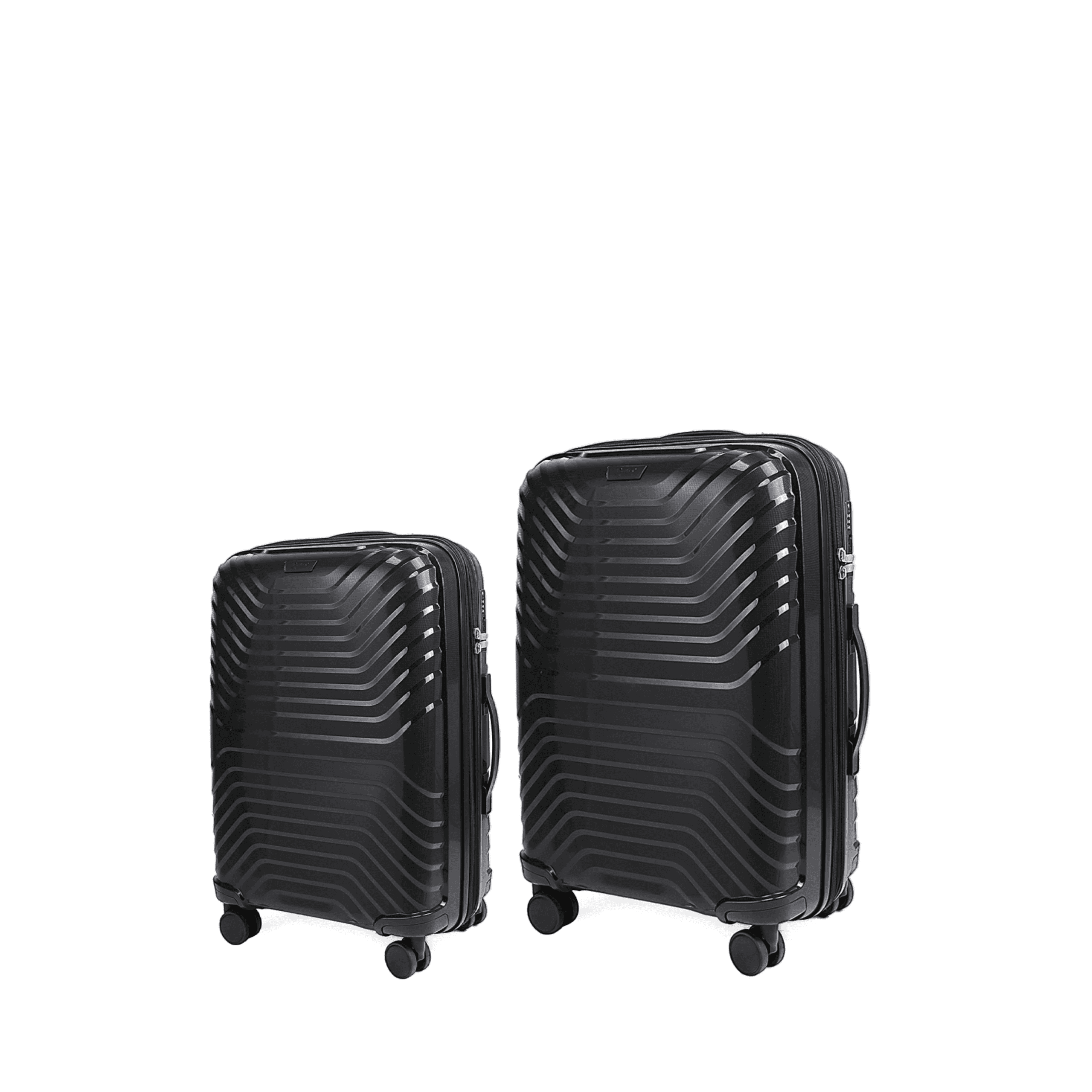 Σετ Βαλίτσες Cardinal 7000 καμπίνας μεσαία 56,5x24,5x37 cm + 66,5x27,5x45 cm μαύρο
