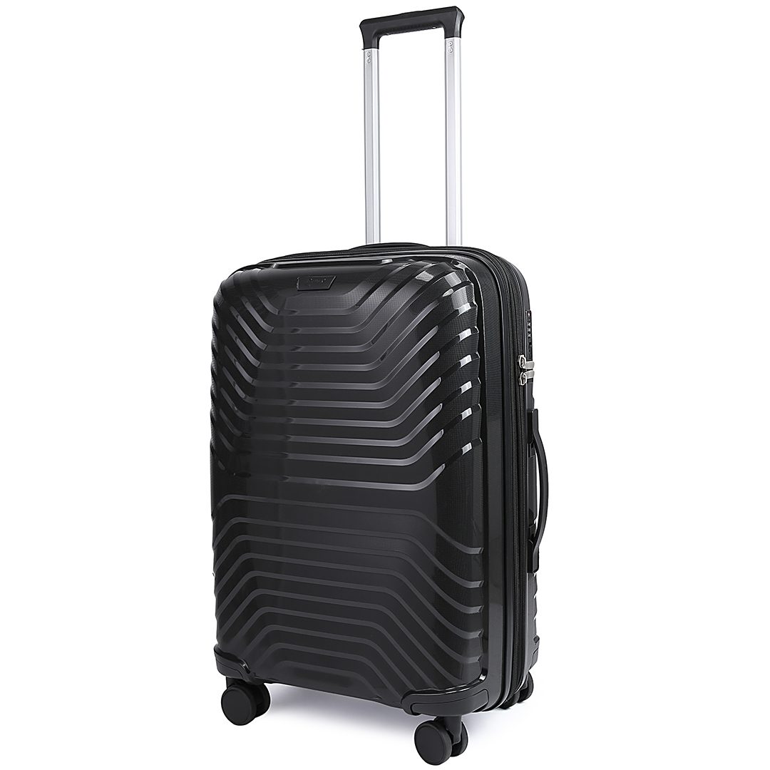 Σετ Βαλίτσες Cardinal 7000 καμπίνας μεσαία 56,5x24,5x37 cm + 66,5x27,5x45 cm μαύρο