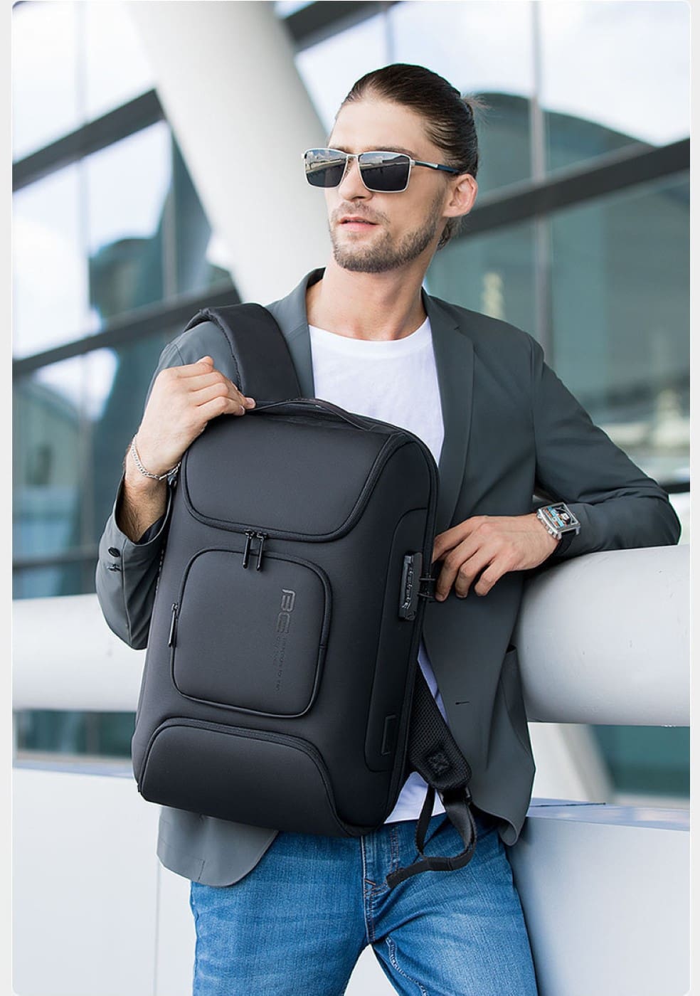 Σακίδιο πλάτης 23L Laptop 15,6” Bange 7216 Plus μαύρο