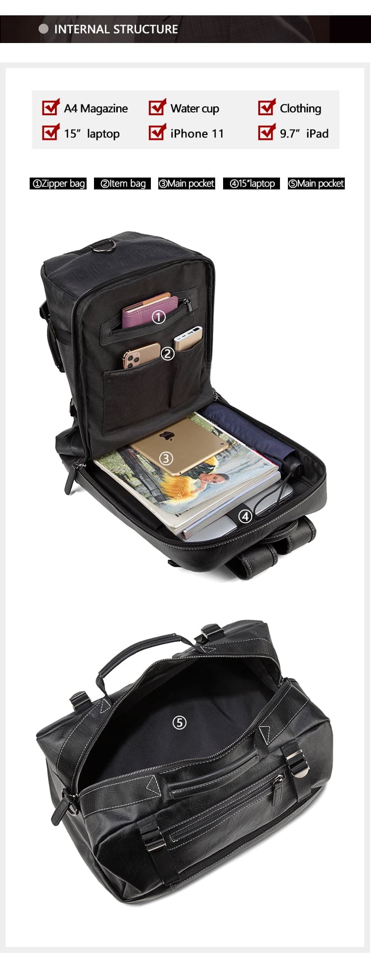 Σακίδιο πλάτης/Σακ βουαγιάζ Cardinal 32L 7510 coffee