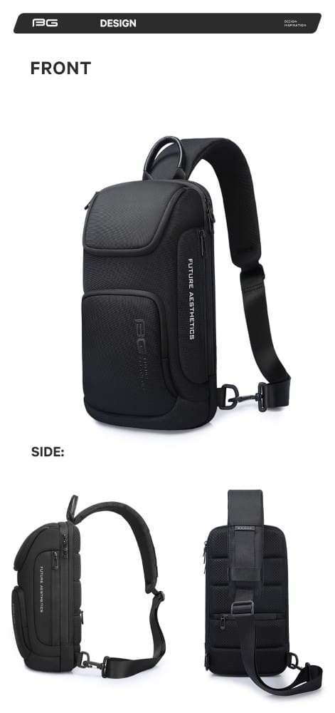 Τσαντάκι ώμου χιαστί crossbody Bange 7565 μαύρο