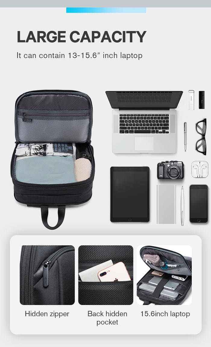 Σακίδιο πλάτης 20L Laptop 15,6” Bange 77115 μαύρο