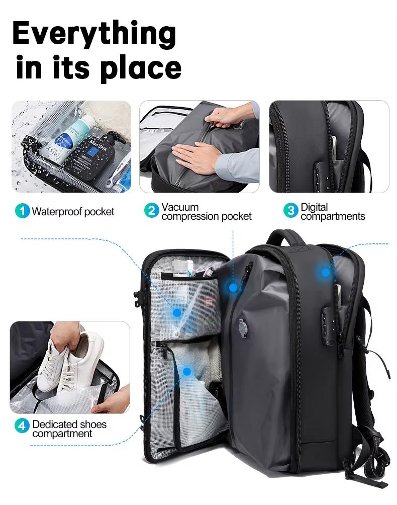 Σακίδιο πλάτης vacuum 22L Laptop 17,3” Bange 7875-1 μαύρο