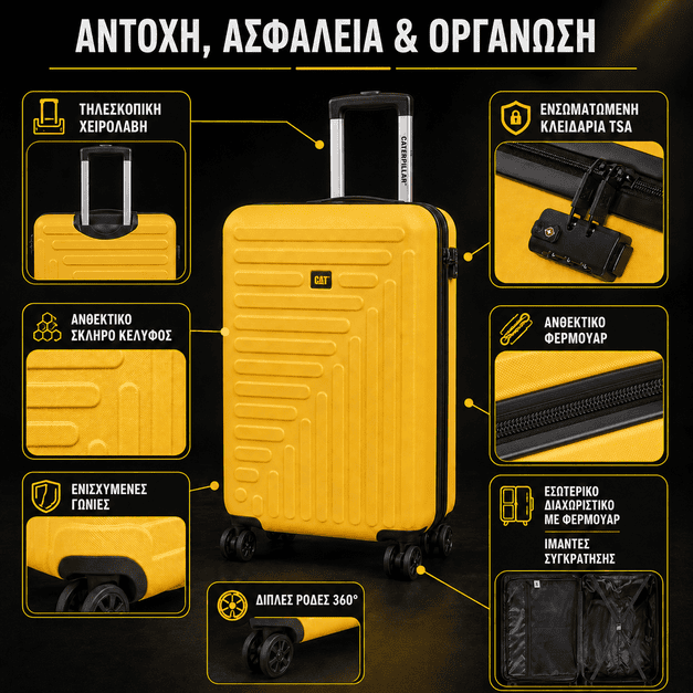 Βαλίτσες σετ μεσαία μεγάλη Caterpillar Rockford 84683-42