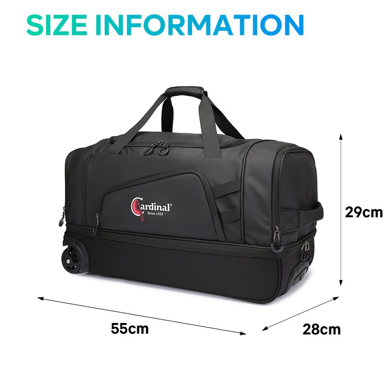Τροχοτσάντα Ταξιδιού Cardinal 55cm 48L 8506 μαύρο