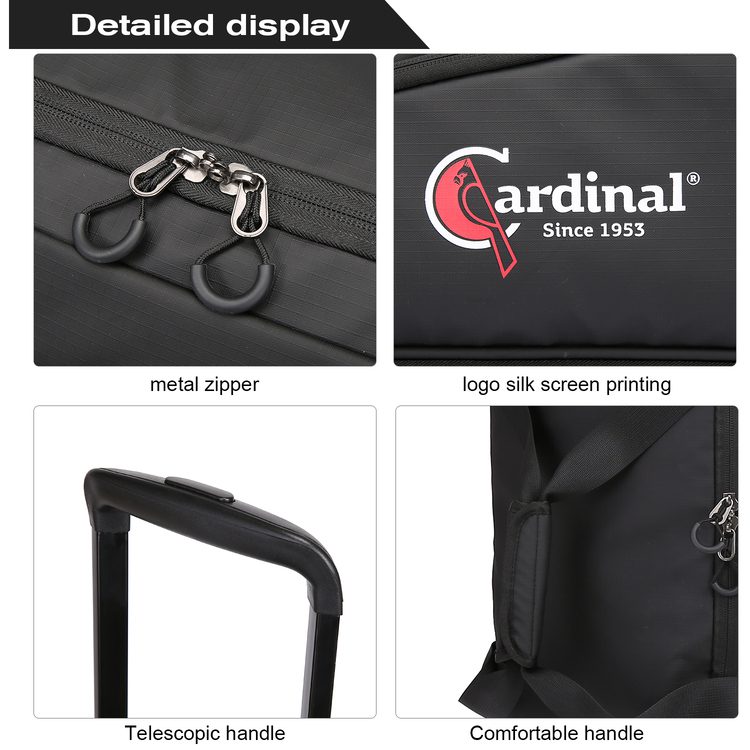 Τροχοτσάντα Ταξιδιού Cardinal 75cm 105L 8508 μαύρο