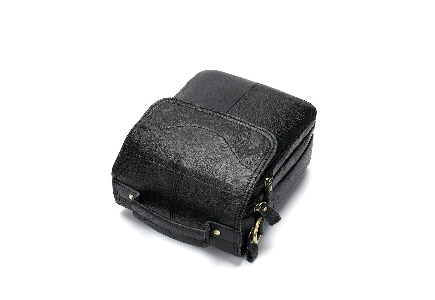 Δερμάτινο τσαντάκι ώμου 8558 black
