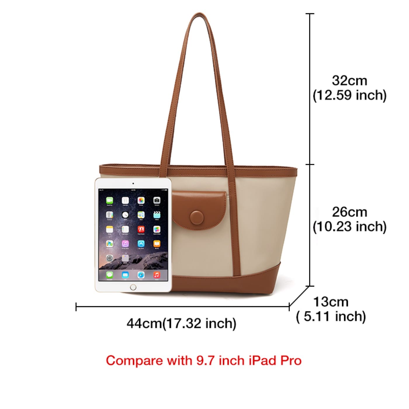 Γυναικεία Τσάντα Shopper 'Ωμου Foxer 9151041F μπέζ/καφέ