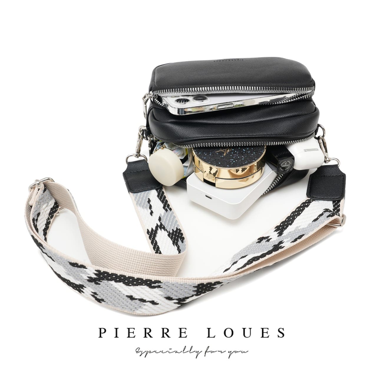 Γυναικεία Τσάντα Χιαστί Pierre Loues PL959-9 μαύρο