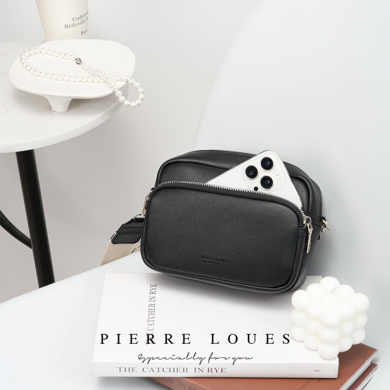 Γυναικεία Τσάντα Χιαστί Pierre Loues PL959-9 μαύρο