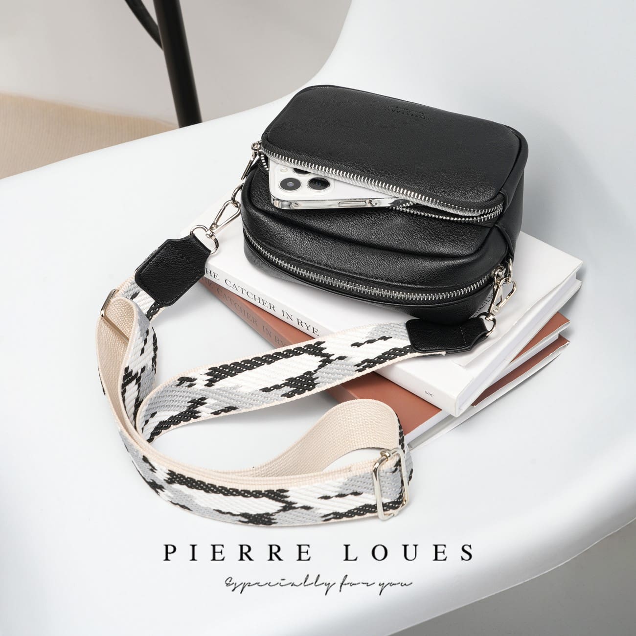 Γυναικεία Τσάντα Χιαστί Pierre Loues PL959-9 μαύρο