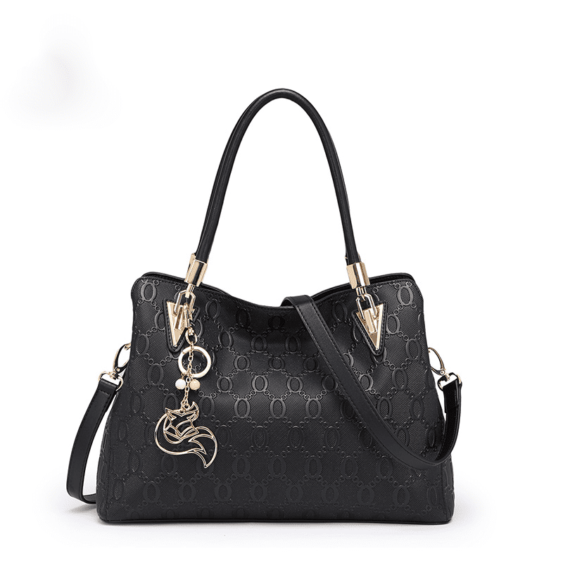 Δερμάτινη Γυναικεία Τσάντα Shopper 'Ωμου Foxer 962061F μαύρο