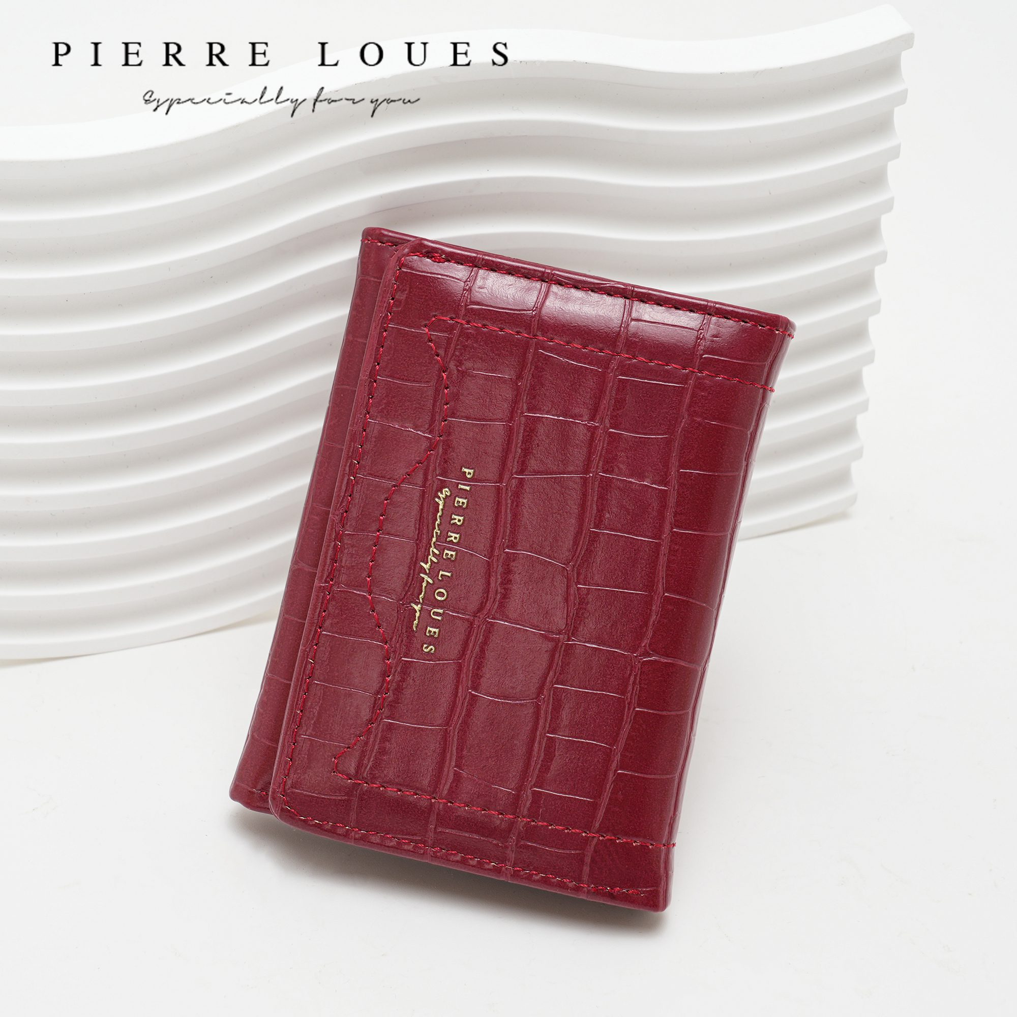 Μικρό Πορτοφόλι Γυναικείο Pierre Loues B13-48 μπορντό