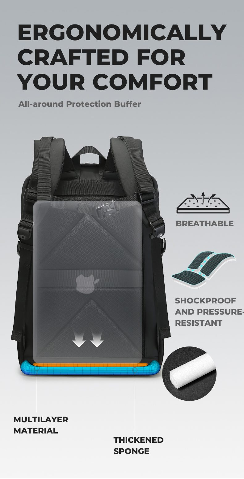 Σακίδιο Πλάτης 30L Laptop 15,6” Bange FW225 μαύρο