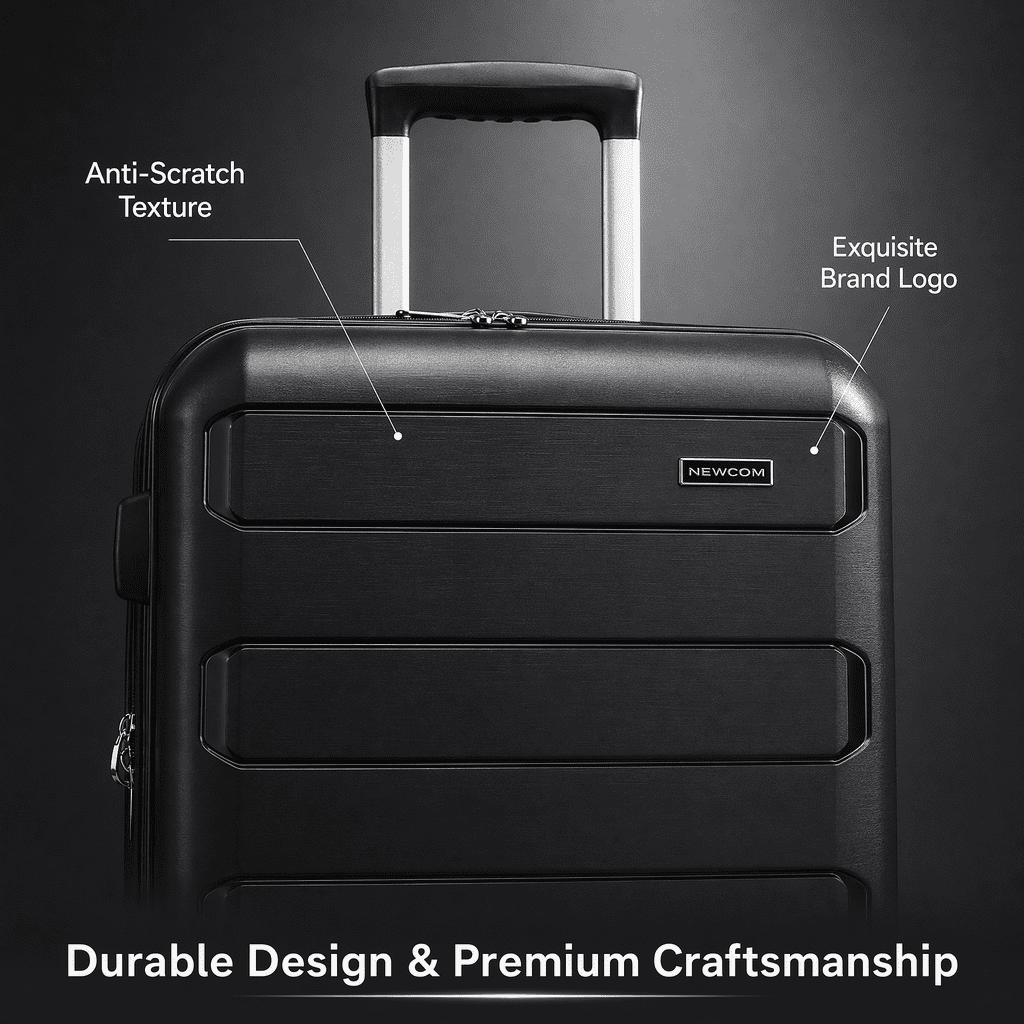 Βαλίτσα καμπίνας N1312 Newcom 50x22x36 cm μαύρο