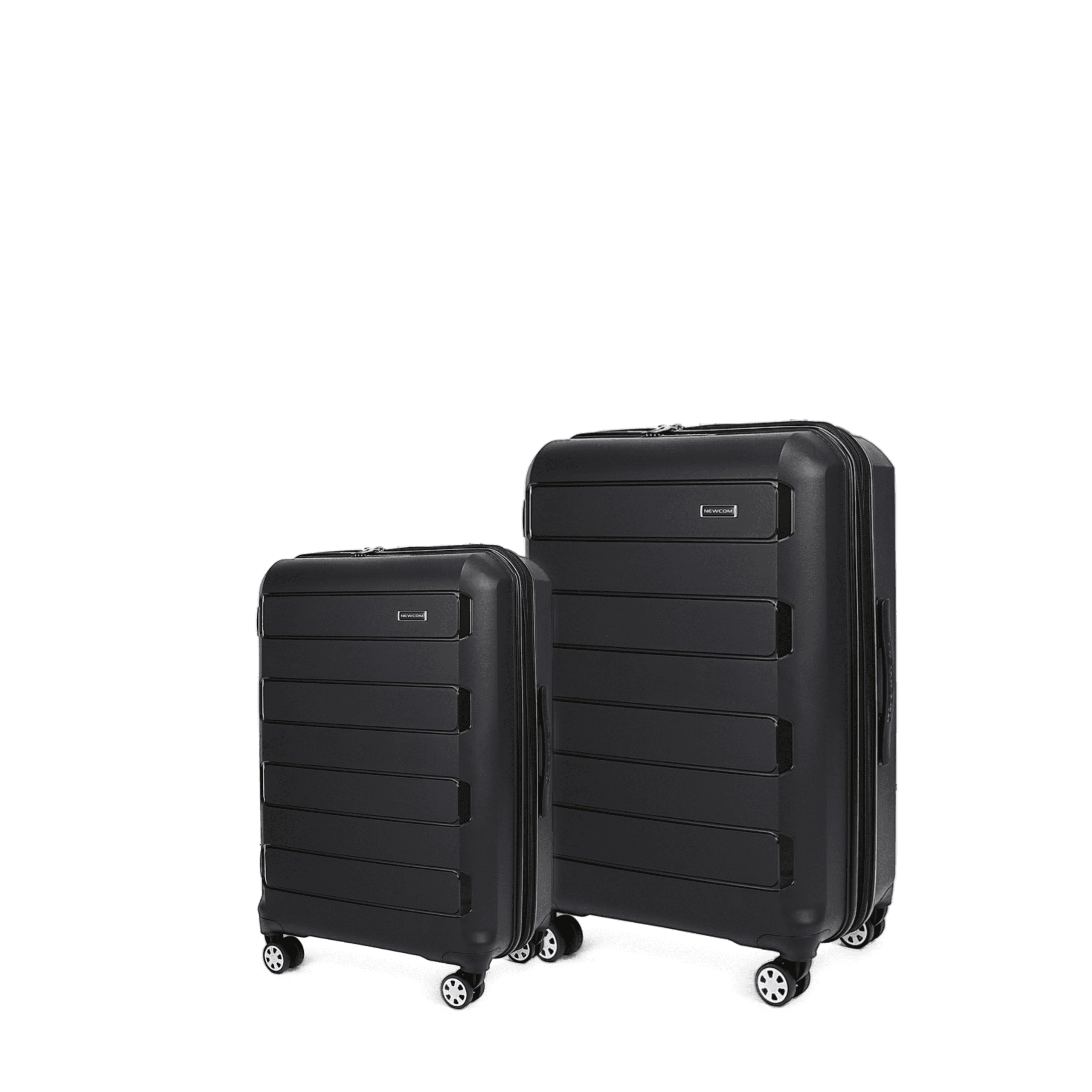 Βαλίτσες σετ Newcom N1312 μικρή μεσαία 50x22x36 cm + 61x25x43 cm μαύρο