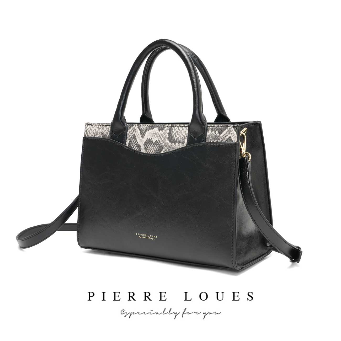 Γυναικεία τσάντα Χιαστί Pierre Loues PL615-38 μαύρο