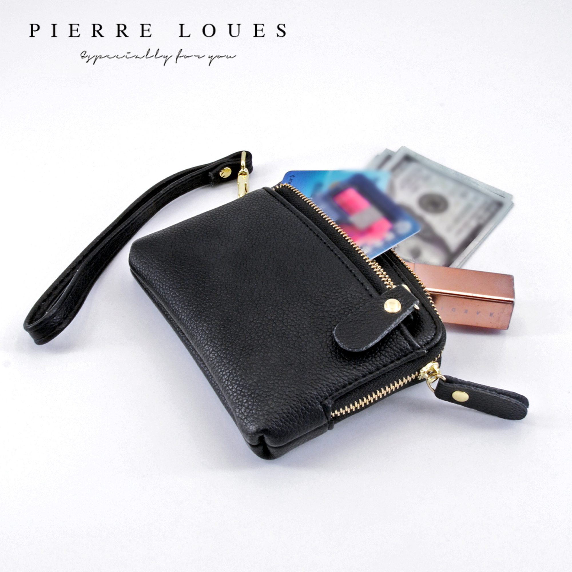Γυναικείο Πορτοφόλι Saffiano Pierre Loues PL805-69 μαύρο