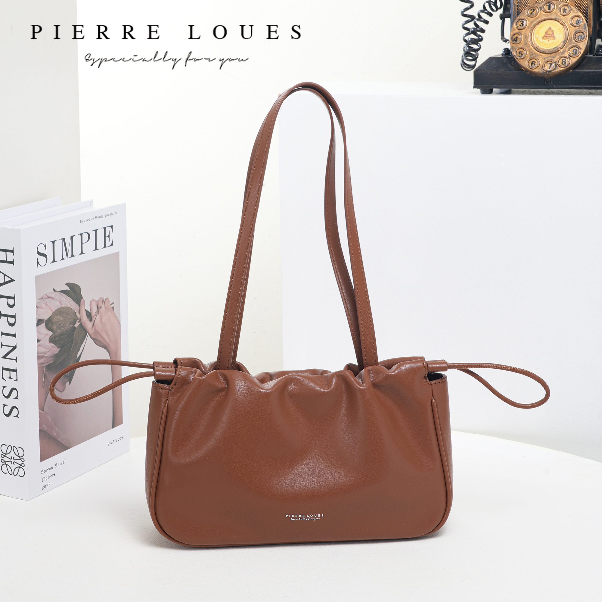 Τσάντα Ώμου Pierre Loues PL915-12 καφέ