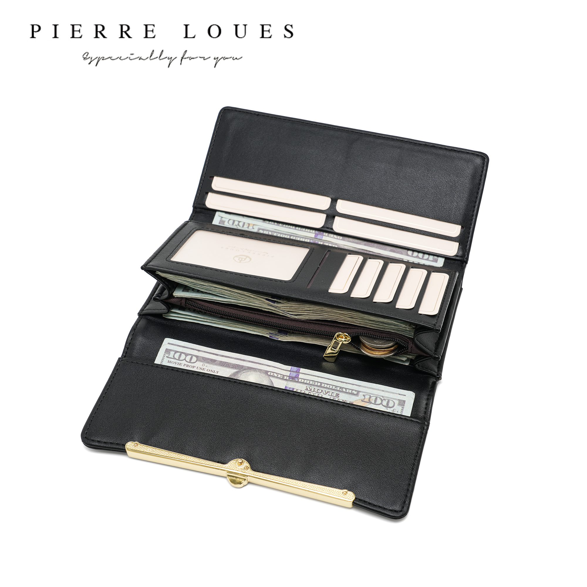 Πορτοφόλι Γυναικείο Μεγάλο Pierre Loues PL986-63 μαύρο