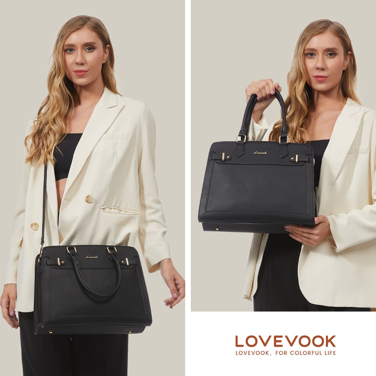 Γυναικεία τσάντα χιαστί/χειρός Lovevook 16'' WB2166 black