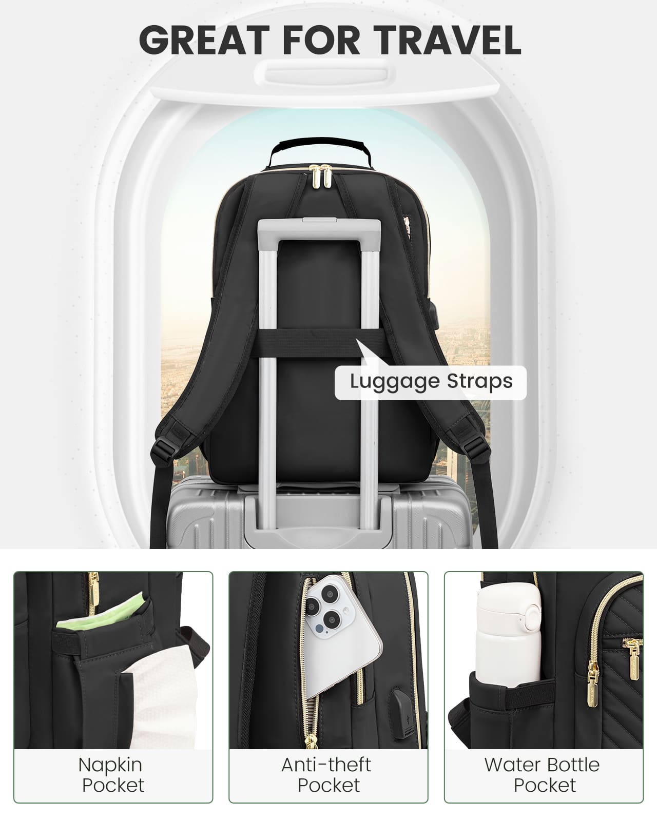 Γυναικείο Σακίδιο Laptop Casual Lovevook 15,6'' WB1533 black