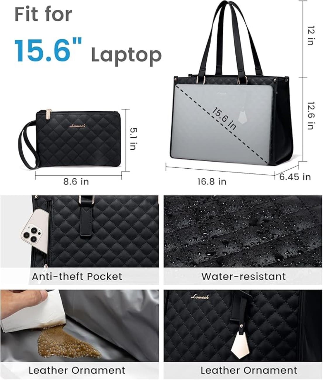 Γυναικεία Τσάντα Φαγητού & Laptop Lovevook 15,6'' WB2033 black