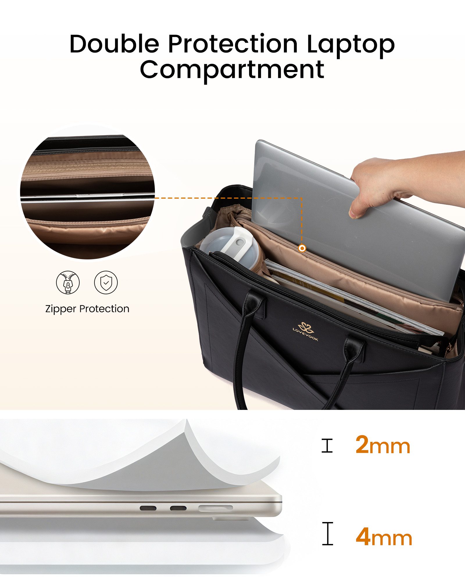 Τσάντα Laptop Γυναικεία Lovevook 15,6” WB4447 black