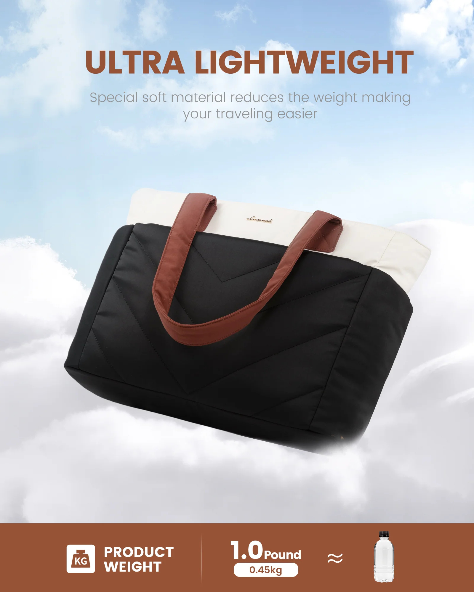 Τσάντα Laptop Γυναικεία Lovevook WB5036 beige black brown