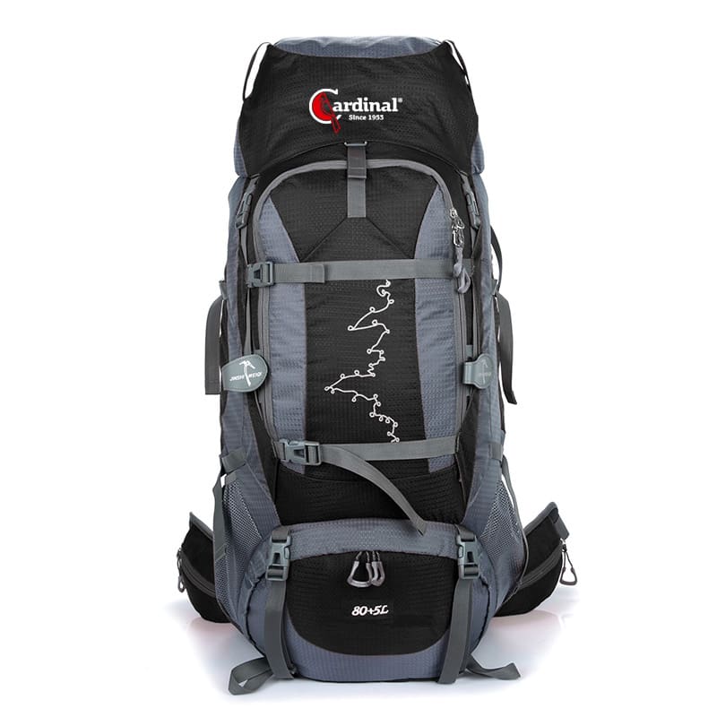 Σακίδιο πλάτης ορειβατικό Ταξιδιού Cardinal 630 80+5 L μαύρο