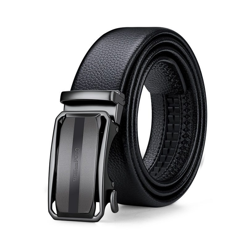 Ανδρική Ζώνη Δερμάτινη William Polo P24PD μαύρο - 1-10cm