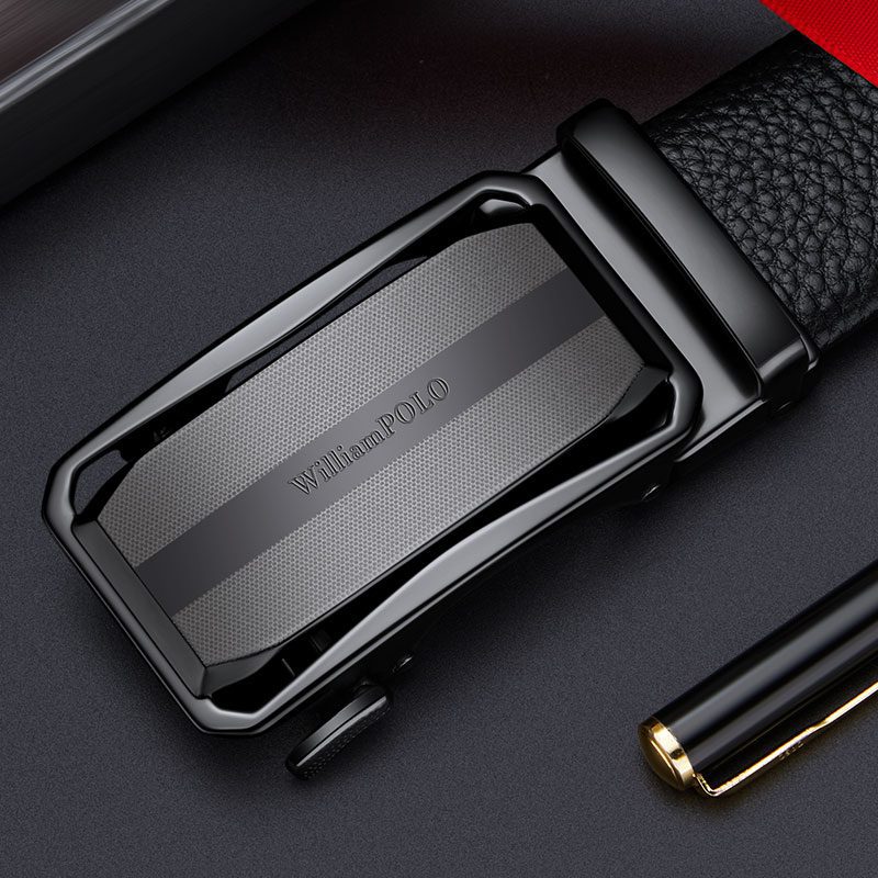 Ανδρική Ζώνη Δερμάτινη William Polo P24PD μαύρο - 1-10cm