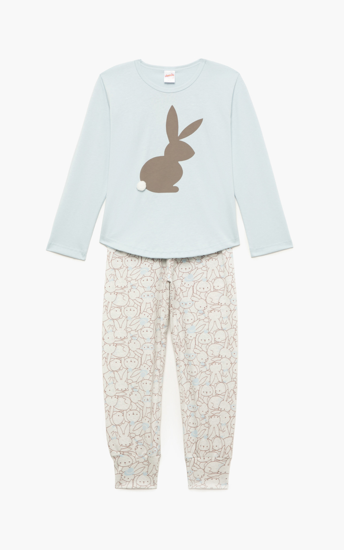 Παιδική Πιζάμα Βαμβακερή Τύπωμα Bunny 4ΕΤΟΣ-16Ε MINERVA 90-62283-620 ΣΙΕΛ