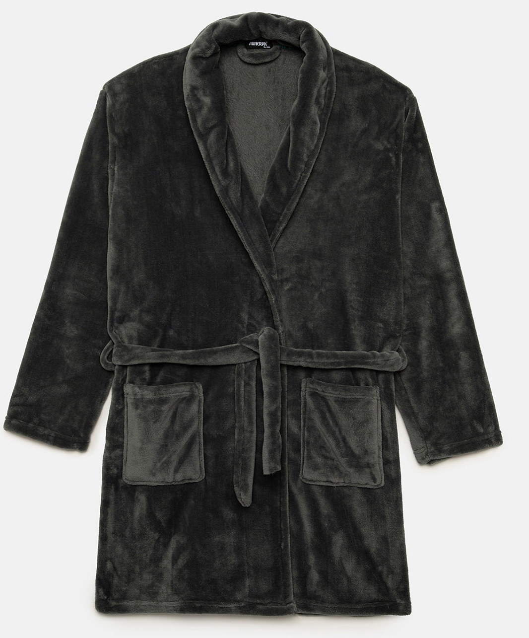 Ανδρική Ρόμπα Χειμερινή Σταυρωτή  με Ζώνη Fleece Minerva 96-71212-606 ΧΑΚΙ