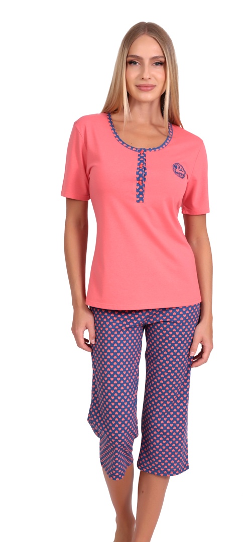 Γυναικεία Πiζάμα Καλοκαιρινή Homewear Πατιλέτα Capri Παντελόνι Lydia Creation 25051  ΠΟΡΤΟΚΑΛΙ ΣΟΜΟΝ 