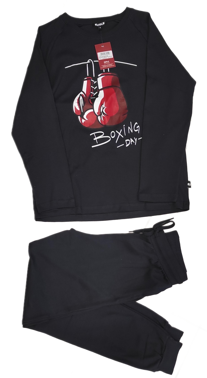 Ανδρική Χειμερινή Πιτζάμα Βαμβακερή Boxin Day APPLE 0510292-225 anthraki
