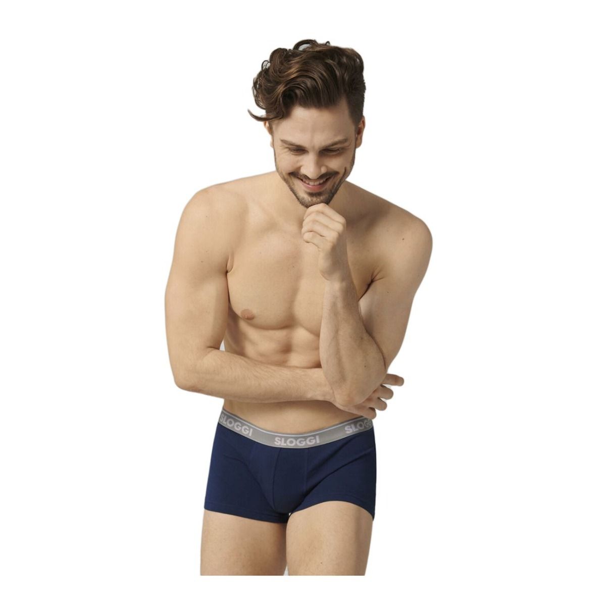 Ανδρικό εσώρουχό μποξερ Boxer Βαμβάκι 2Pack Sloggi Go ABC Hipster 10201601-1771 Μπλε