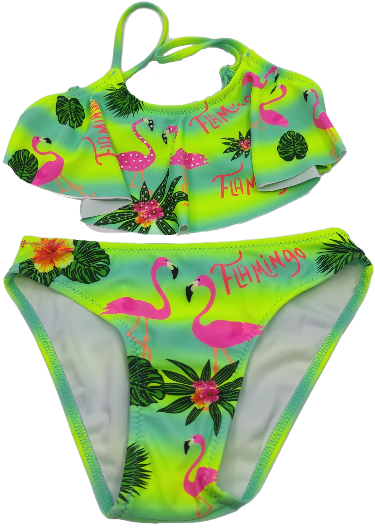 Κοριτσίστικο μαγιό set Flamingo Modern Power Flower AA2360 Πράσινο 4-14 Ετών