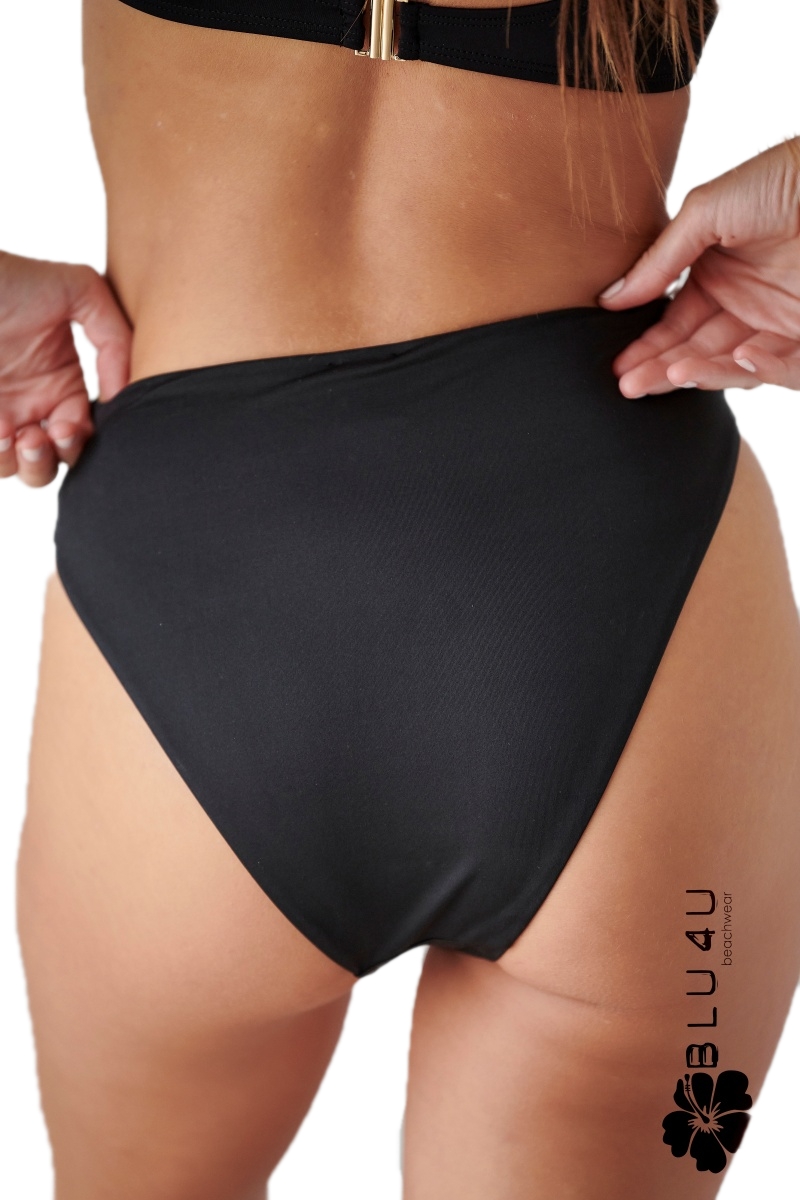 Γυναικείο μαγιό Bikini Bottom Ψηλόμεσο Blu4u 25365084-02 ΜΑΥΡΟ
