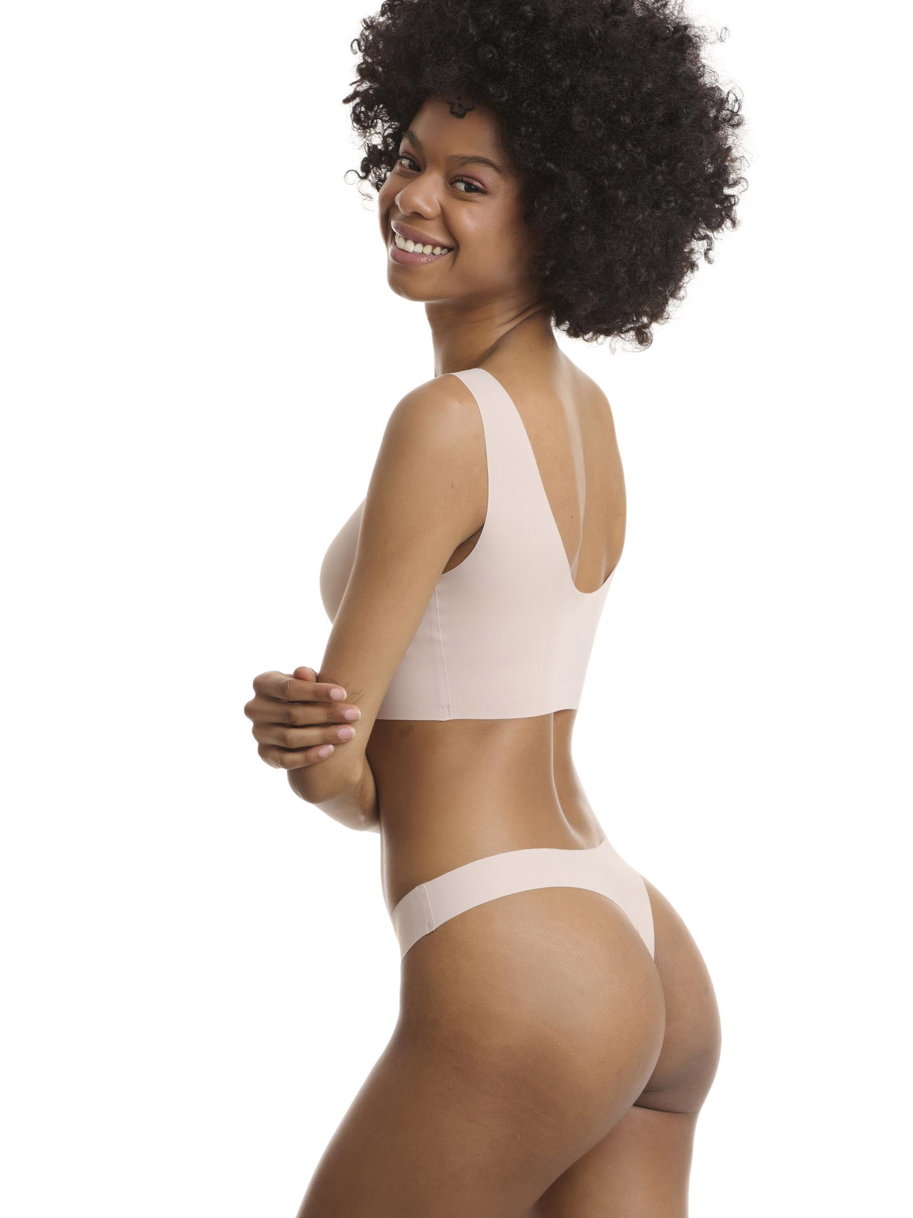 Γυναικείο Εσώρουχο Slip String Thong laser cut 2PACK WALK W2071-1919 ΜΠΕΖ ΑΝ