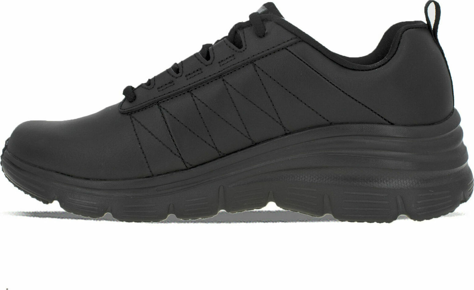 Αθλητικό παπούτσι ανατομικό Δερμάτινο SKECHERS FIT-EFFORTLESS 149473/BBK Μαύρο