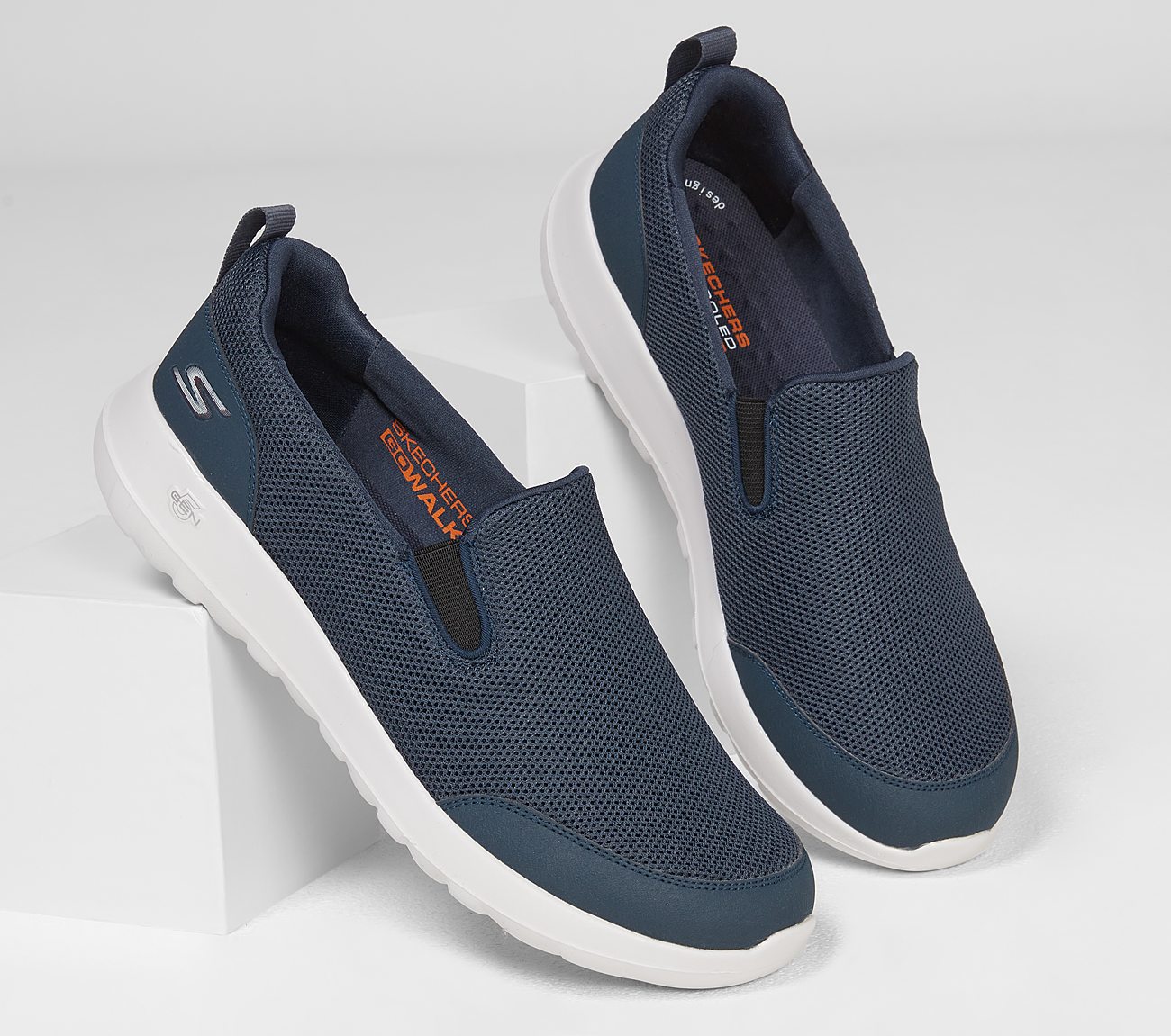 Ανδρικό παπούτσι Casual Ορθοστασίας Πλυντηρίου SLIP ON SKECHERS GOWALK MAX - CLINCHED 216010-NVY ΜΠΛΕ