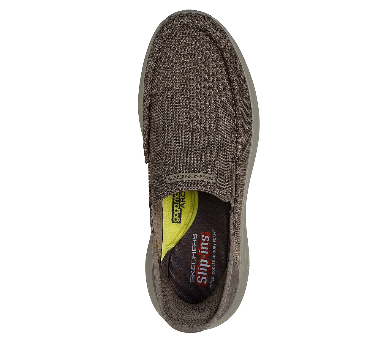 Ανδρικό Παπούτσι Casual Ορθοστασίας Slip-ins  Air-Cooled-Memory Foam-Goga Mat Arch SKECHERS Parson - Ralven 204804-TPE NATURAL