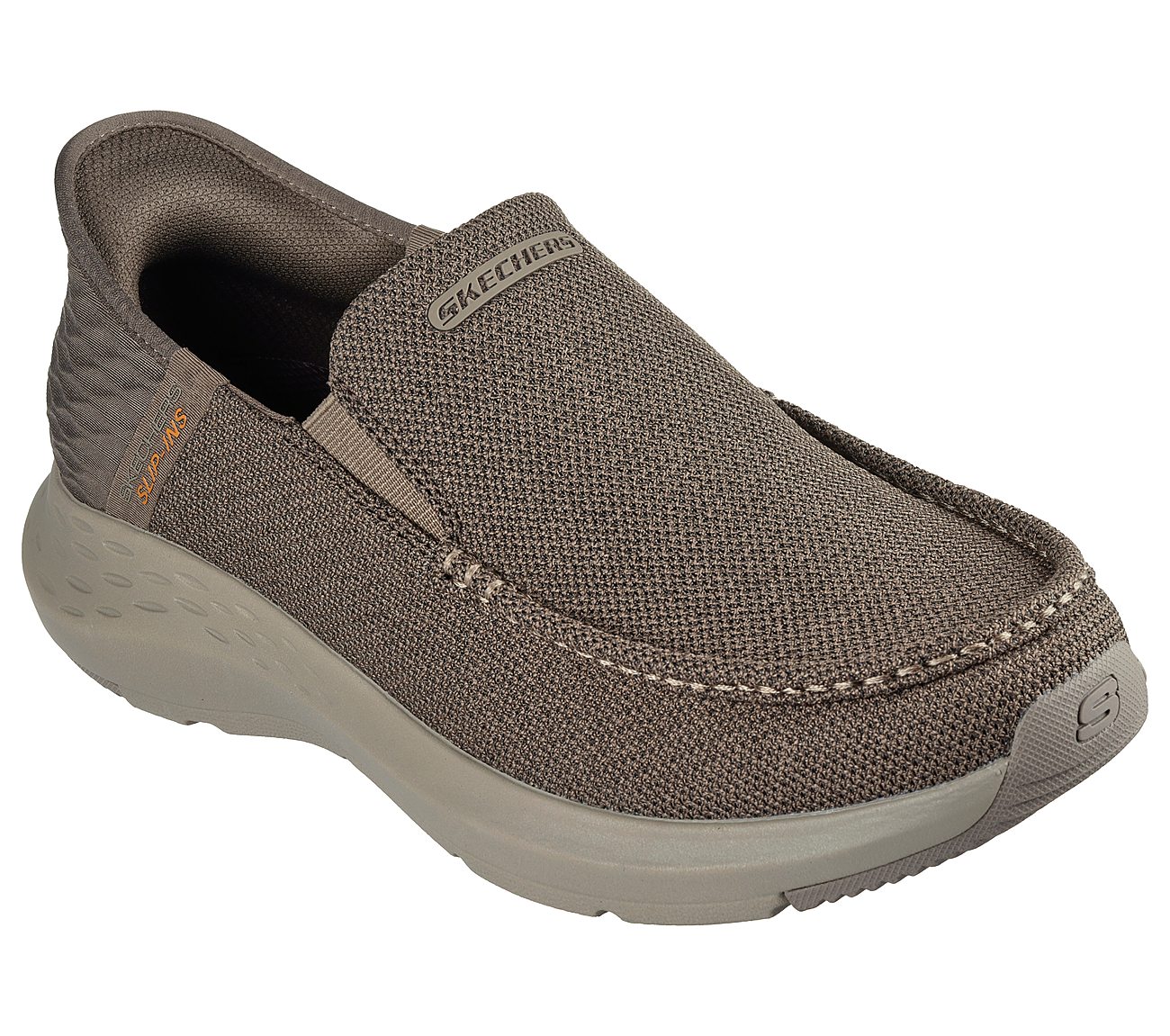 Ανδρικό Παπούτσι Casual Ορθοστασίας Slip-ins  Air-Cooled-Memory Foam-Goga Mat Arch SKECHERS Parson - Ralven 204804-TPE NATURAL