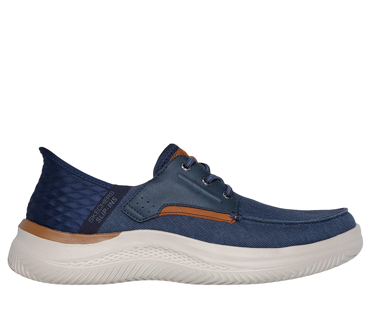 Ανδρικό Παπούτσι Casual Μοκασίνα Ορθοστασίας Air-Cooled-Memory Foam-Goga Mat Arch SKECHERS Hasting - Niko 205212-NVY NAVY
